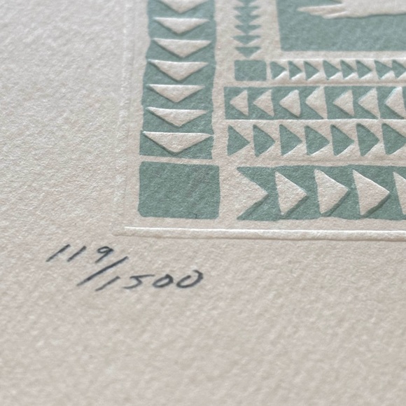 Embossed folk art print - Picture 3 of 3